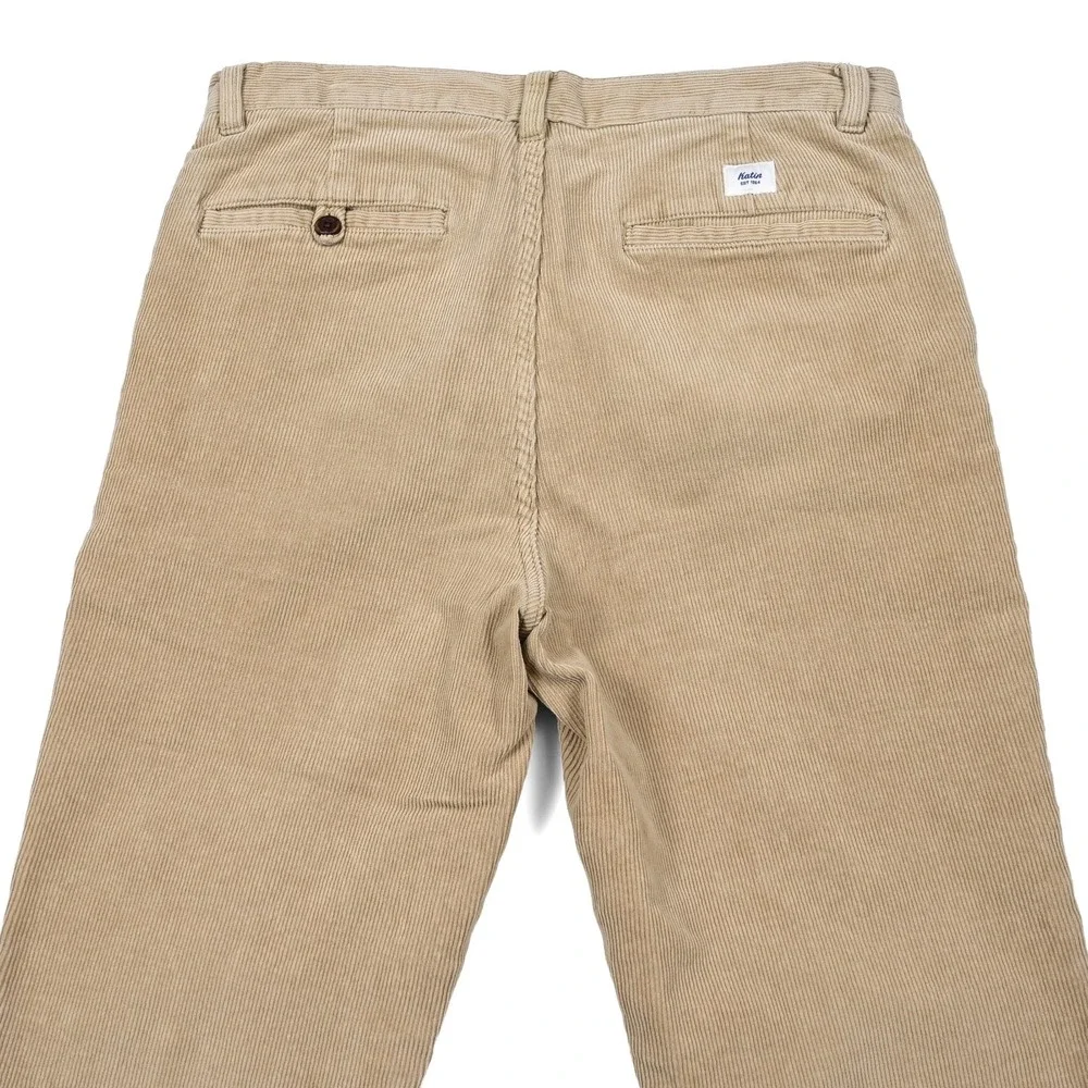 Katin Pipeline Corduroy Pants Men's 33 (34x29.5) Beige Stretch‎ Straight Surf